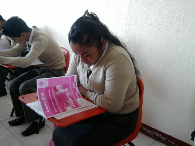 LAUMNA, PATRICIA HERNANDEZ CHACON,3º GRADO, CONTESTANDO LA PRUEBA ENALCE 2010. 